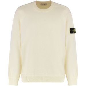 Stone Island, Heren, Truien, Wit, Maat: L