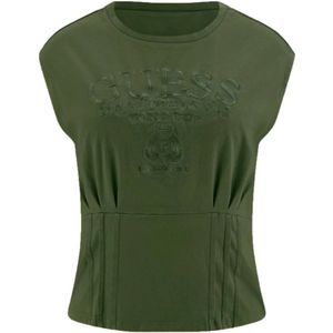 Guess, Dames, Tops, Groen, Maat: S Katoen,