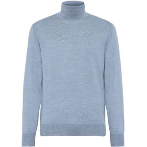 Boggi Milano, Heren, Truien, Blauw, Maat: S Wol,