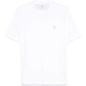 Brunello Cucinelli, Heren, Tops, Wit, Maat: 3XL Katoen,