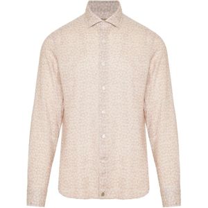 Sonrisa, Heren, Overhemden, Beige, Maat: L Katoen,