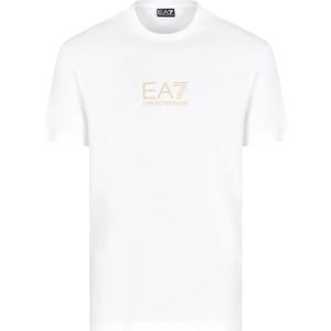 Emporio Armani Ea7, Heren, Tops, Wit, Maat: S Viscose,