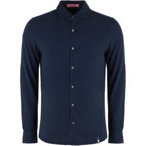 Drumohr, Heren, Overhemden, Blauw, Maat: M Katoen,
