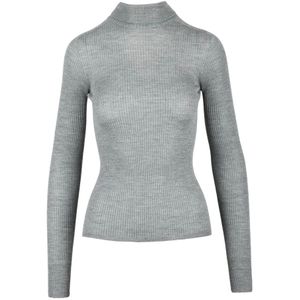 Sportmax, Dames, Truien, Grijs, Maat: XL Wol,