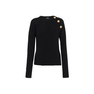 Balmain Cashmere trui , Black , Dames , Maat: 2XS