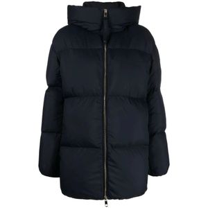 Tommy Hilfiger, Dames, Mantels, Blauw, Maat: L Nylon,