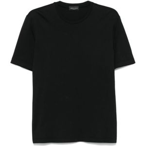 Roberto Collina, Heren, Tops, Zwart, Maat: 3XL Katoen,