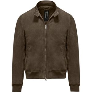 BomBoogie, Heren, Jassen, Bruin, Maat: S Leer,