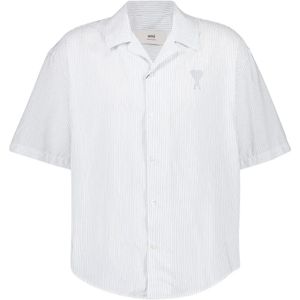 Ami Paris, Heren, Overhemden, Blauw, Maat: L Katoen,