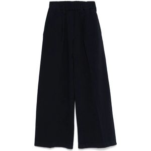 Forte Forte, Dames, Broeken, Blauw, Maat: S Zijde,