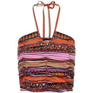 Only, Dames, Tops, Veelkleurig, Maat: S Poliester,