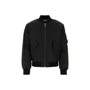 Versace Stijlvol Gewatteerd Bomberjack , Black , Heren , Maat: M