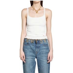 Chloé, Dames, Tops, Wit, Maat: XS Katoen,