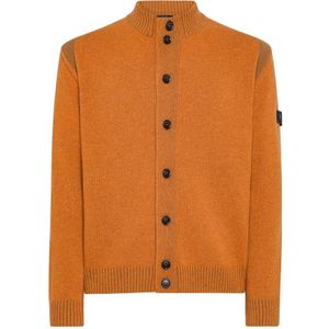 Peuterey Gebreid vest van wolmix met gemêleerd effect , Orange , Heren , Maat: 2XL