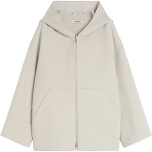 Max Mara, Dames, Sweatshirts & Hoodies, Grijs, Maat: 2XS Wol,