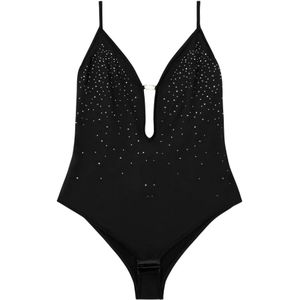 Diesel, Dames, Tops, Zwart, Maat: S Polyamide,