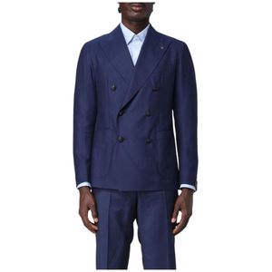 Tagliatore, Heren, Jassen, Blauw, Maat: XL Leer,