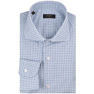 Barba, Heren, Overhemden, Blauw, Maat: M Katoen,