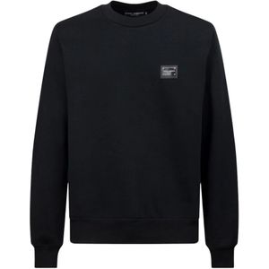 Dolce & Gabbana - Monochrome Katoenen Sweatshirt - Zwart - Heren