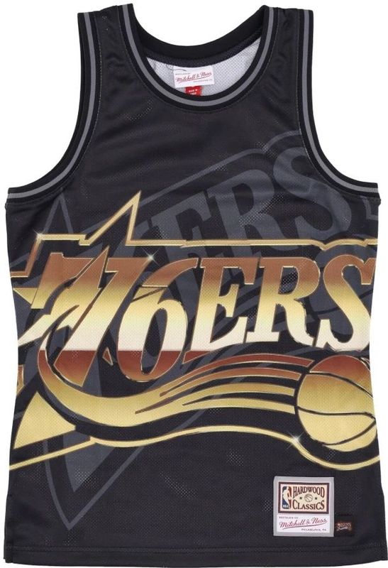 Mitchell & Ness - NBA Big Face Tank Top - Zwart - Heren - Polyester