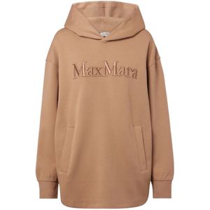Max Mara, Dames, Sweatshirts & Hoodies, Bruin, Maat: S Katoen,