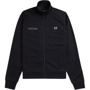 Fred Perry, Heren, Sweatshirts & Hoodies, Zwart, Maat: XL Katoen,