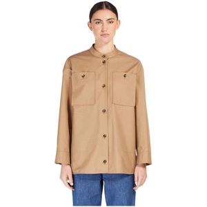 Max Mara, Dames, Jassen, Beige, Maat: XS Katoen,