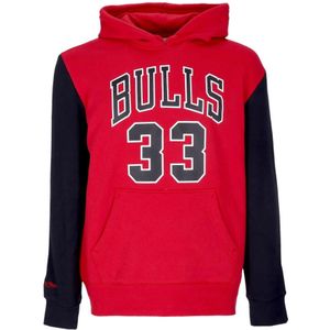 Mitchell & Ness, Heren, Sweatshirts & Hoodies, Rood, Maat: L Katoen,