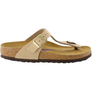 Birkenstock, Heren, Schoenen, Beige, Maat: 35 EU Leer,