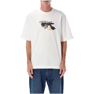 Off White, Heren, Tops, Wit, Maat: S Katoen,