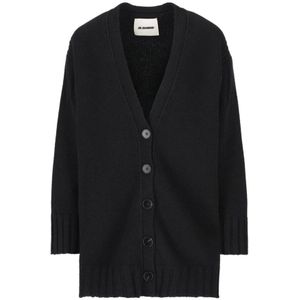 Jil Sander, Dames, Truien, Zwart, Maat: S Kasjmier,