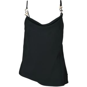 Simona Corsellini, Dames, Tops, Zwart, Maat: S Zijde,