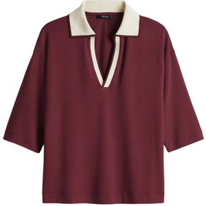 Opus - T-shirt - Bordeaux - Korte Mouwen