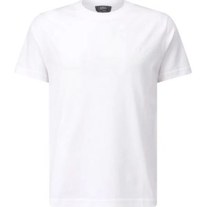 A.p.c., Heren, Tops, Wit, Maat: S Katoen,
