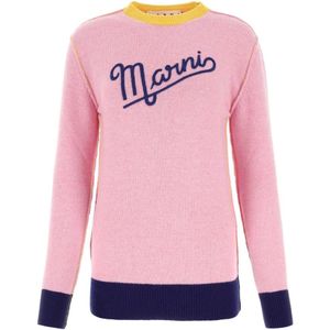 Marni, Dames, Truien, Roze, Maat: XS Wol,