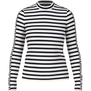 Marc Cain Shirt  ecru / lila / zwart