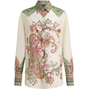 Etro, Dames, Blouses & Shirts, Veelkleurig, Maat: M Katoen,