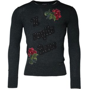 Dolce & Gabbana, Heren, Truien, Grijs, Maat: XS Wol,