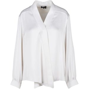 Giorgio Armani, Dames, Blouses & Shirts, Wit, Maat: S Satijn,