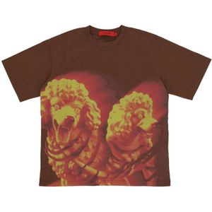 Acupuncture, Heren, Tops, Bruin, Maat: L Katoen,