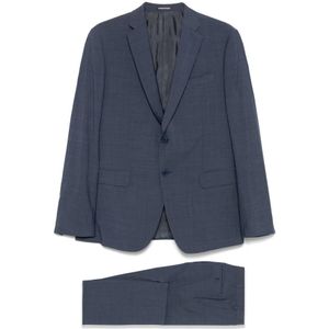 Emporio Armani, Heren, Pakken, Blauw, Maat: L Wol,