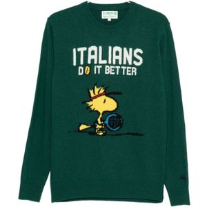 MC2 Saint Barth, Heren, Sweatshirts & Hoodies, Groen, Maat: L Wol,