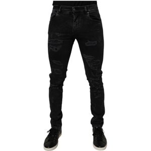 Dolce & Gabbana, Heren, Jeans, Zwart, Maat: M Denim,