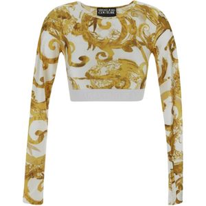 Versace Jeans Couture, Dames, Tops, Veelkleurig, Maat: S Poliester,