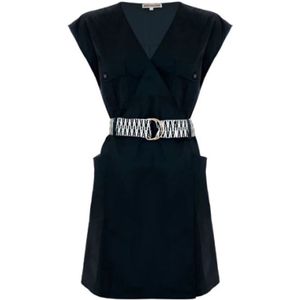 Kocca, Dames, Jurken, Zwart, Maat: S Katoen,