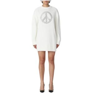 Moschino, Dames, Jurken, Wit, Maat: S