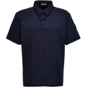 Moncler, Heren, Tops, Blauw, Maat: M Katoen,