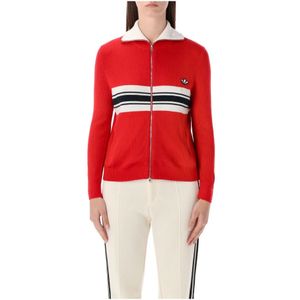 Adidas, Dames, Truien, Rood, Maat: S Acryl,