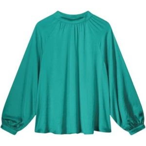 Summum Woman, Dames, Blouses & Shirts, Groen, Maat: M Zijde,