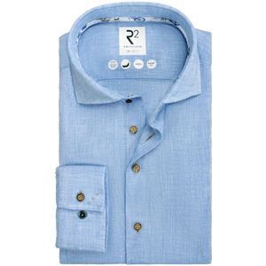R2 Amsterdam, Heren, Overhemden, Blauw, Maat: S